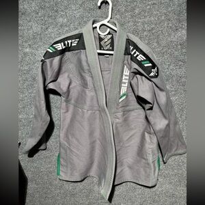 Elite Sports Gi Men's Size A1 Gray  BJJ Brazilian Jiu Jitsu Jacket